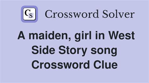 song from west side story crossword clue